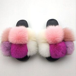 Women’s Fur Ball Fluffy Slippery